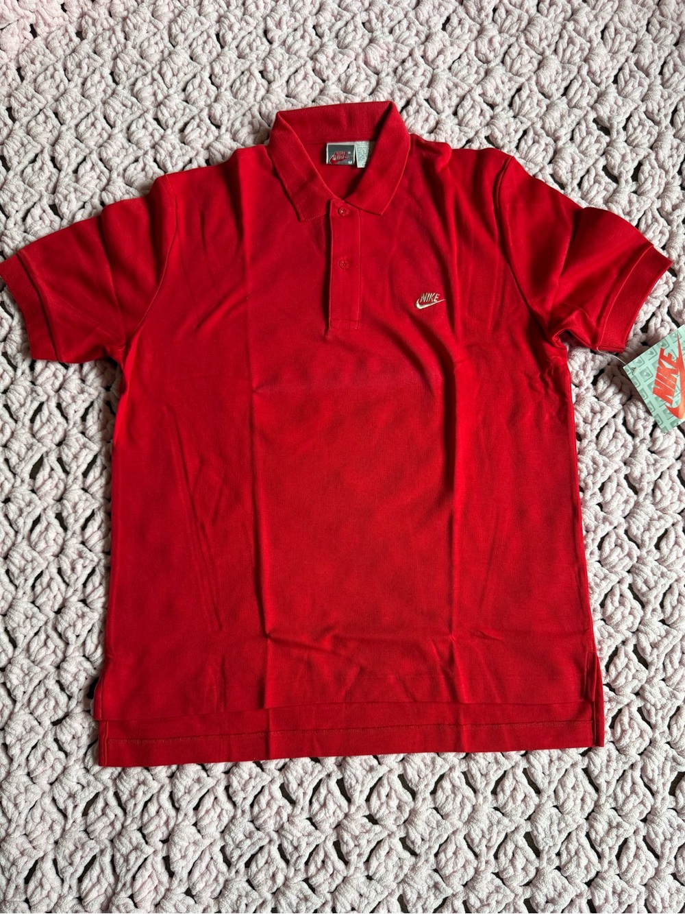 NWT Vintage Nike Men’s Red Polo Shirt